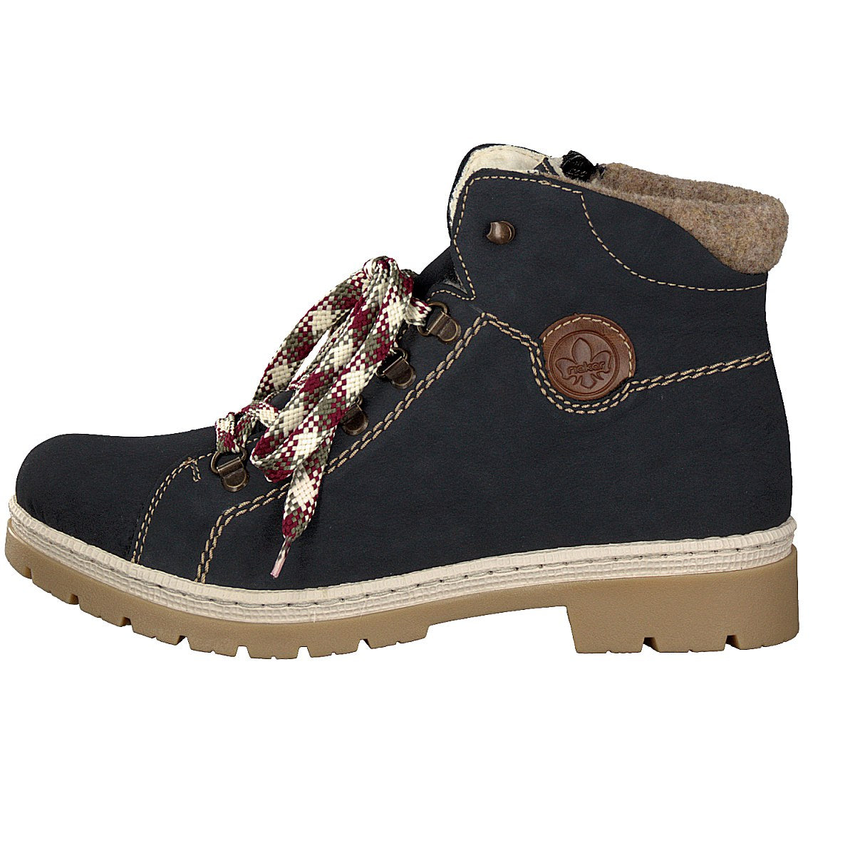 Rieker women's lace-up boot blue