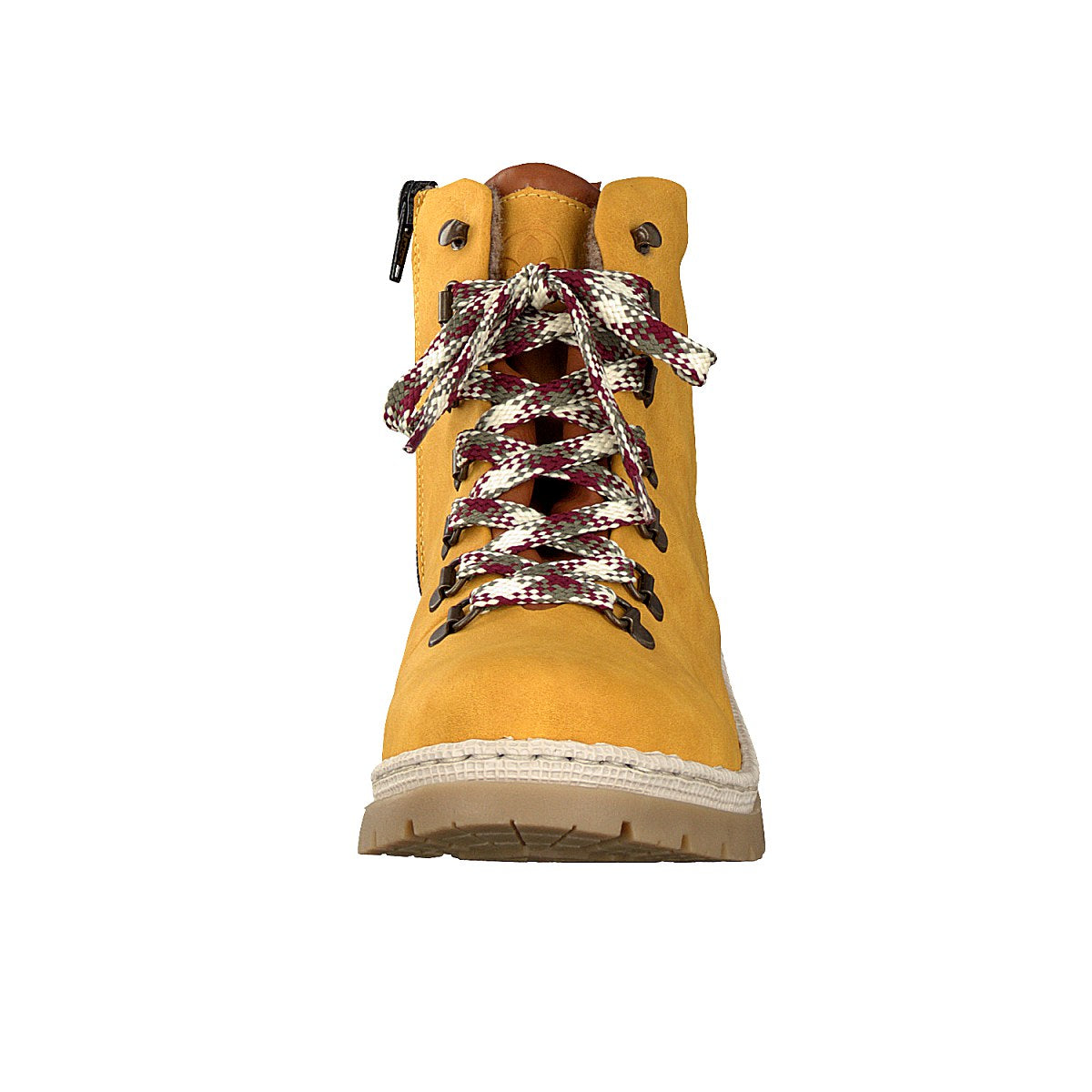Rieker women's lace-up boot yellow