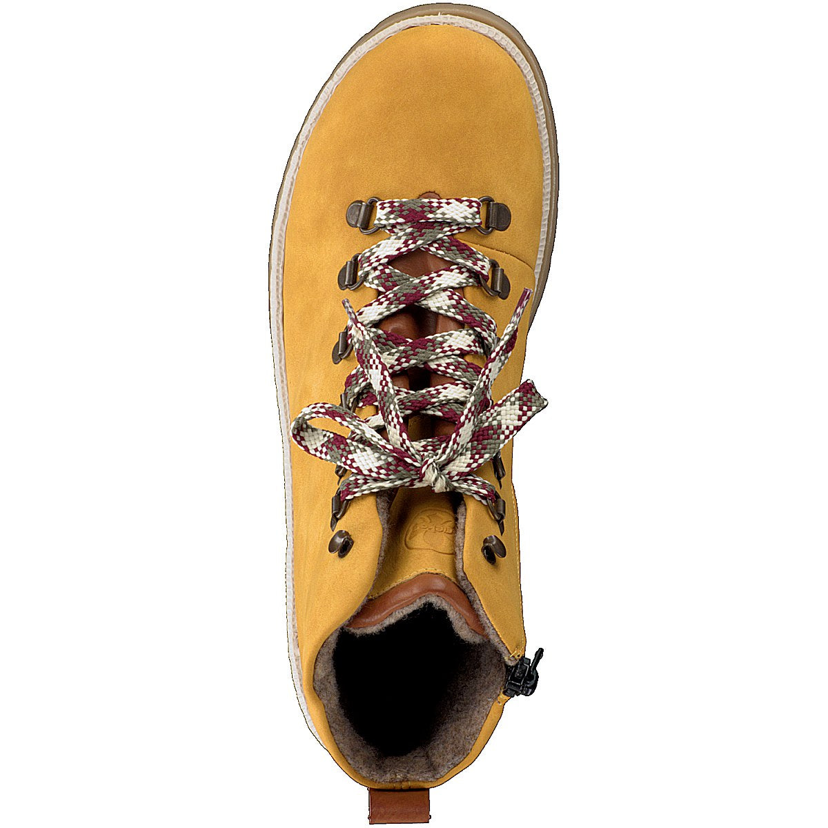 Rieker women's lace-up boot yellow