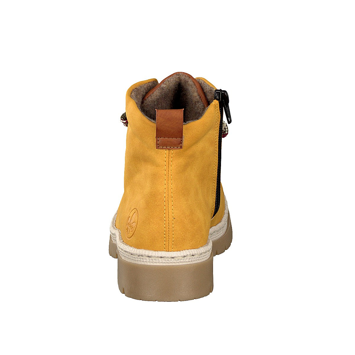 Rieker women's lace-up boot yellow