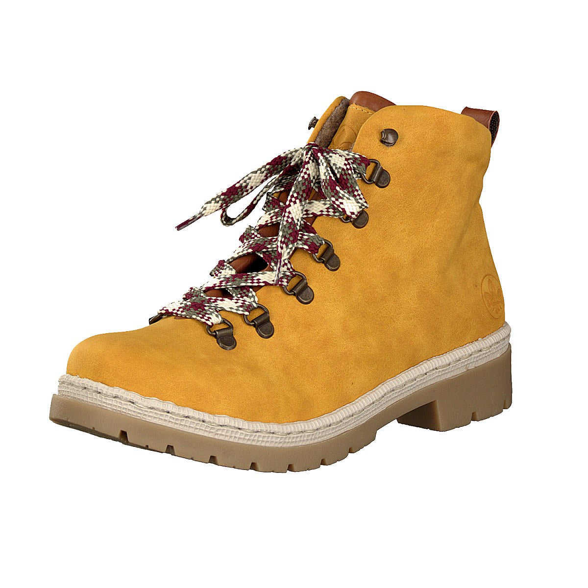Rieker women's lace-up boot yellow