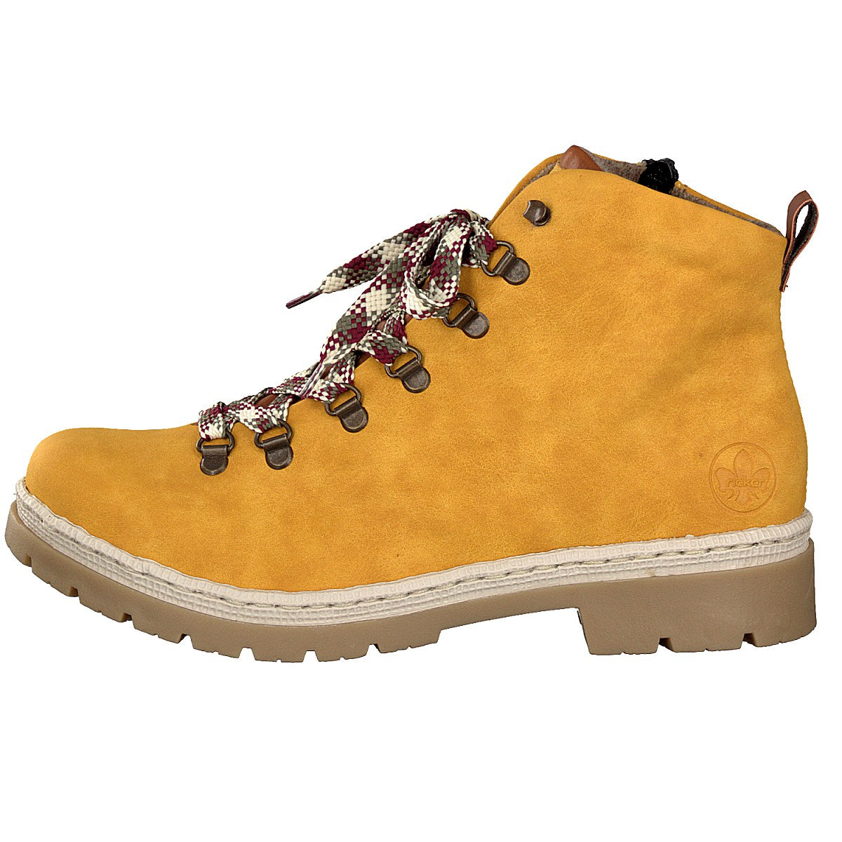 Rieker women's lace-up boot yellow