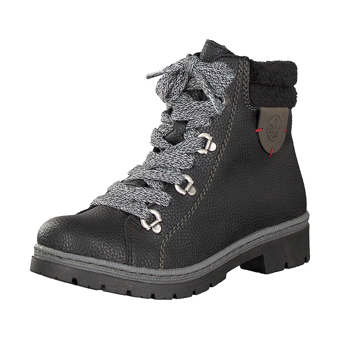 Rieker women's lace-up boot black
