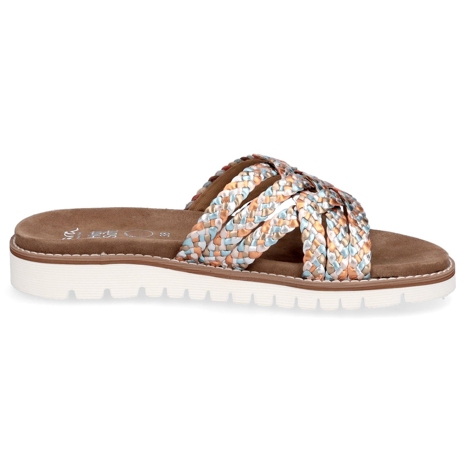 Ara women's mules metallic multi