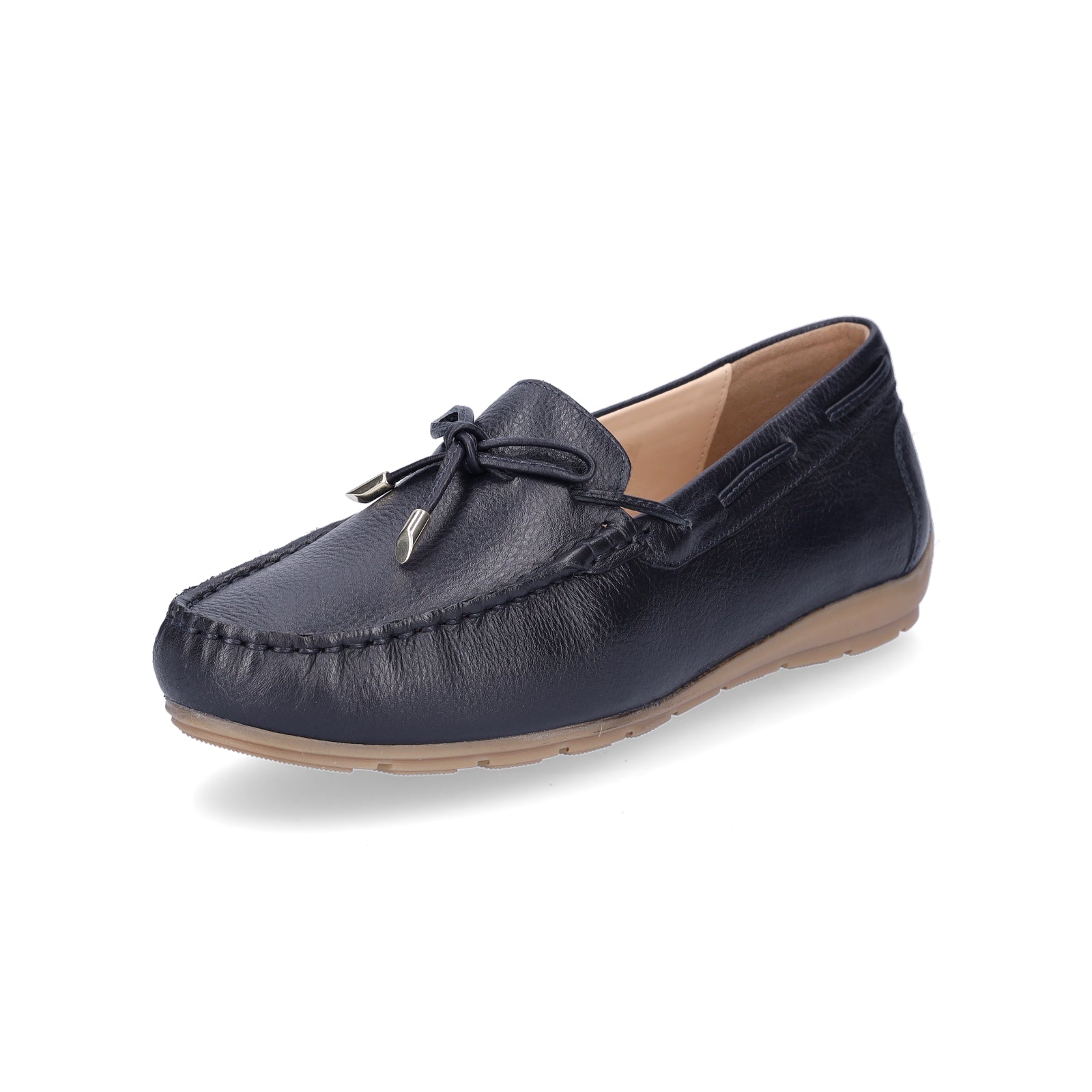 Ara Damen Leder Mokassin blau