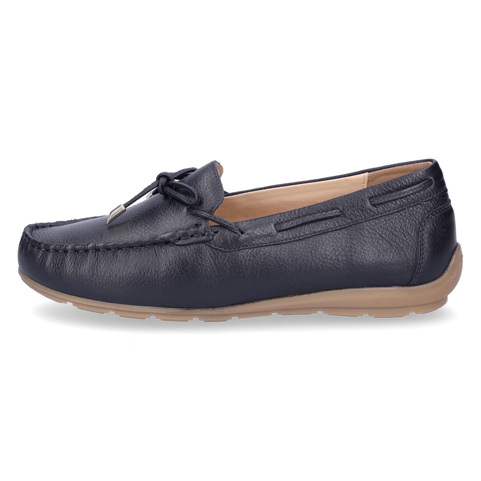 Ara Damen Leder Mokassin blau