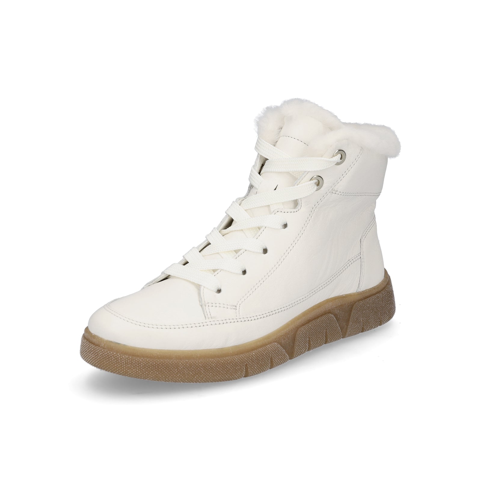Ara Damen High-Top Sneaker creme weiß
