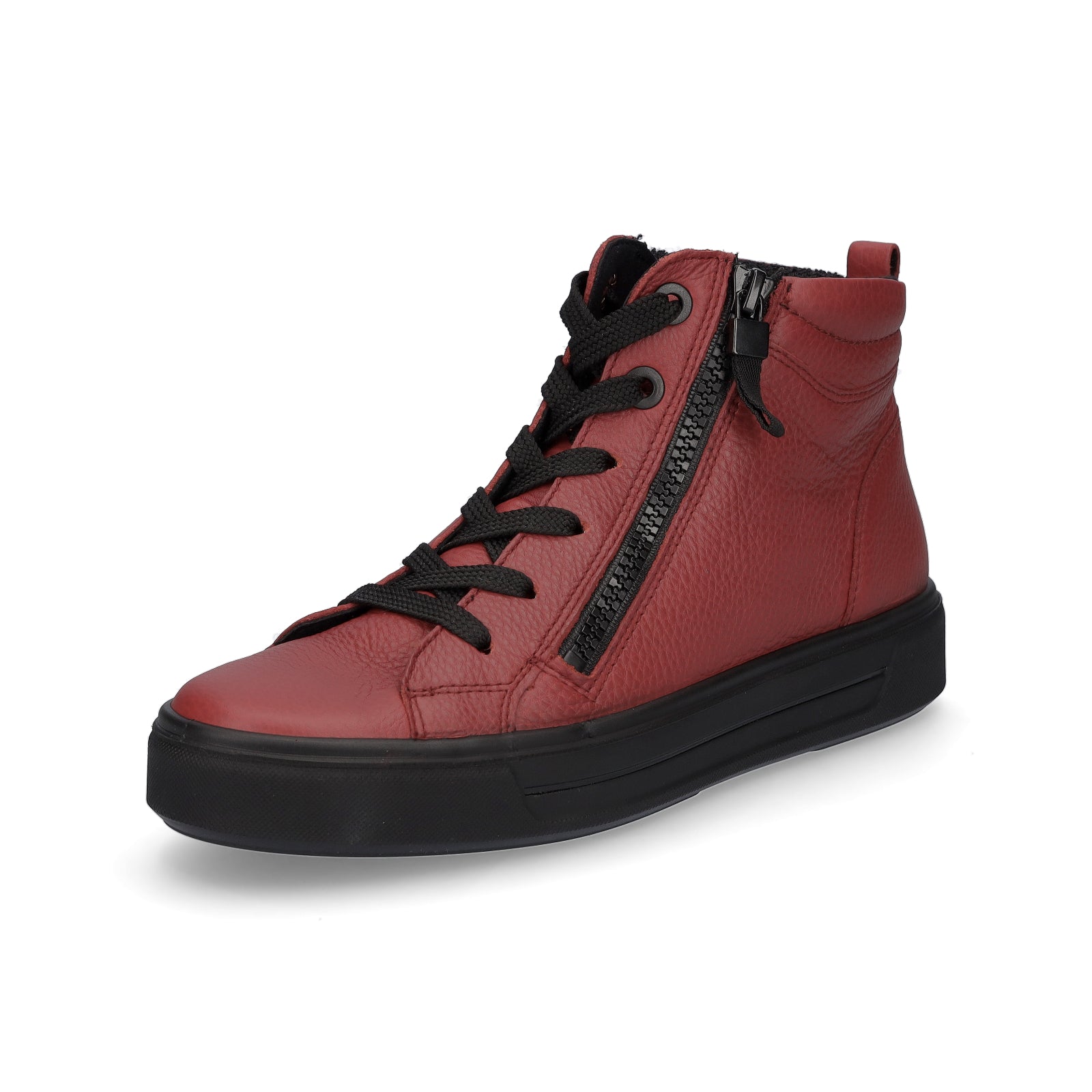 Ara Damen High Leder Sneaker rot