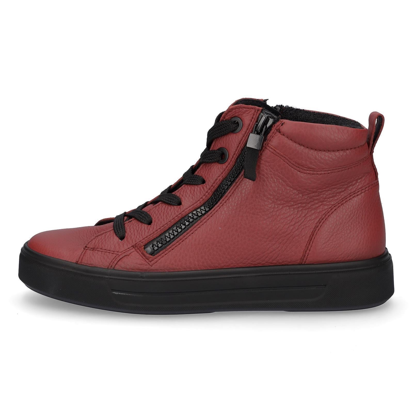 Ara Damen High Leder Sneaker rot