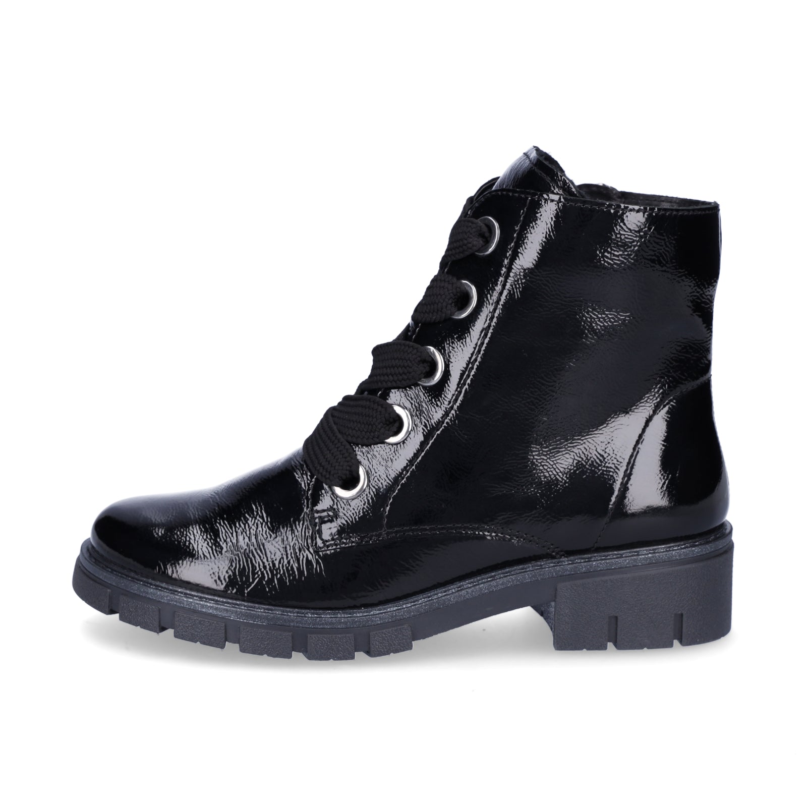 Ara Damen Leder Schnürboot schwarz Lack