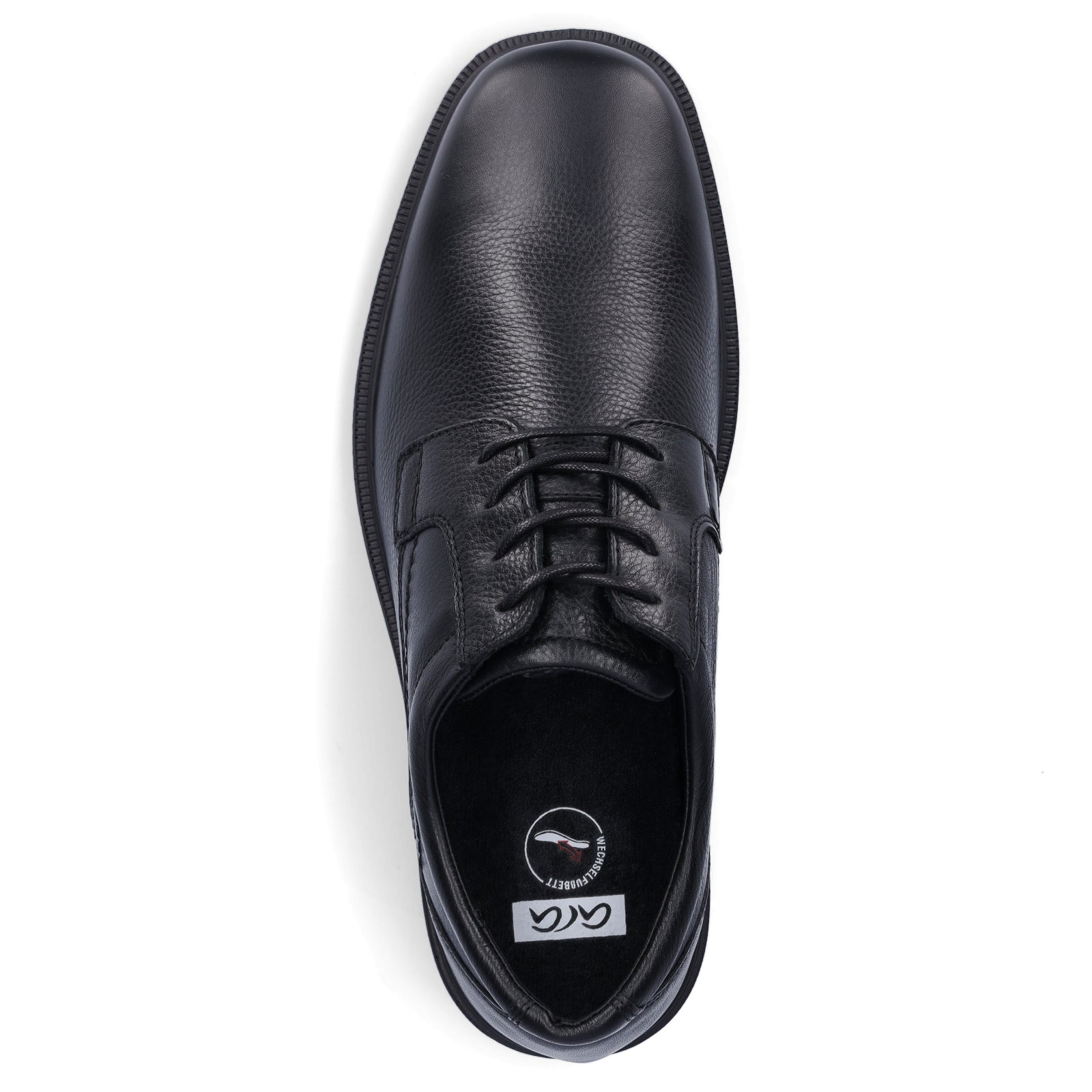 Ara Herren Leder Schnürschuh schwarz