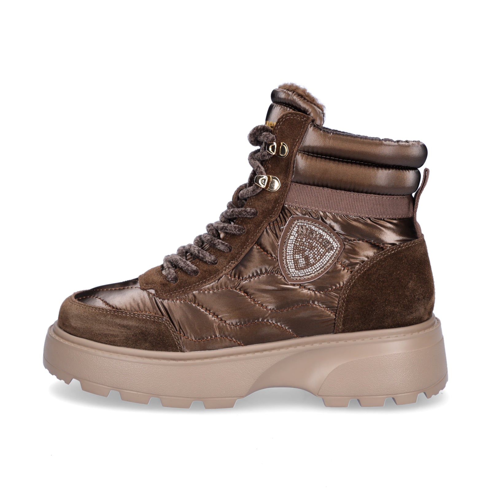 Blauer Damen Schnürboot Blanca dunkelbraun