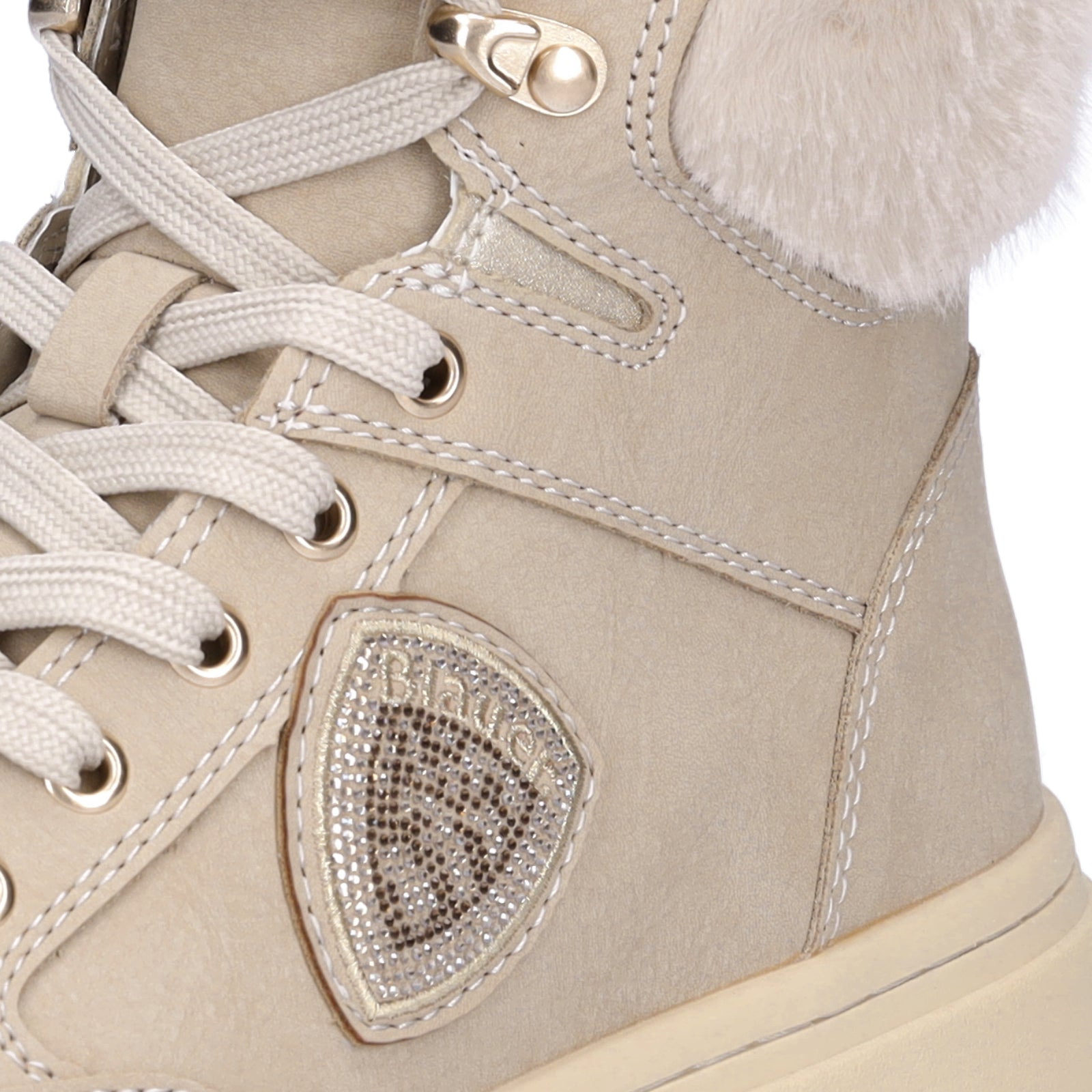 Blauer Damen Schnürboot Maribel taupe