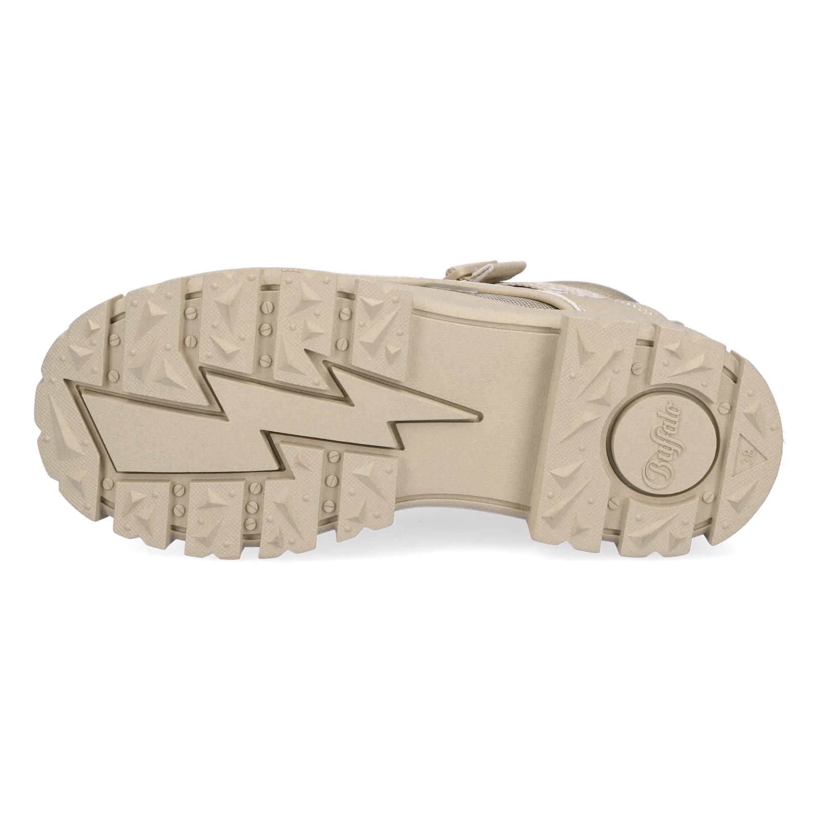 Buffalo Damen Plateau Schnürboot vegan beige