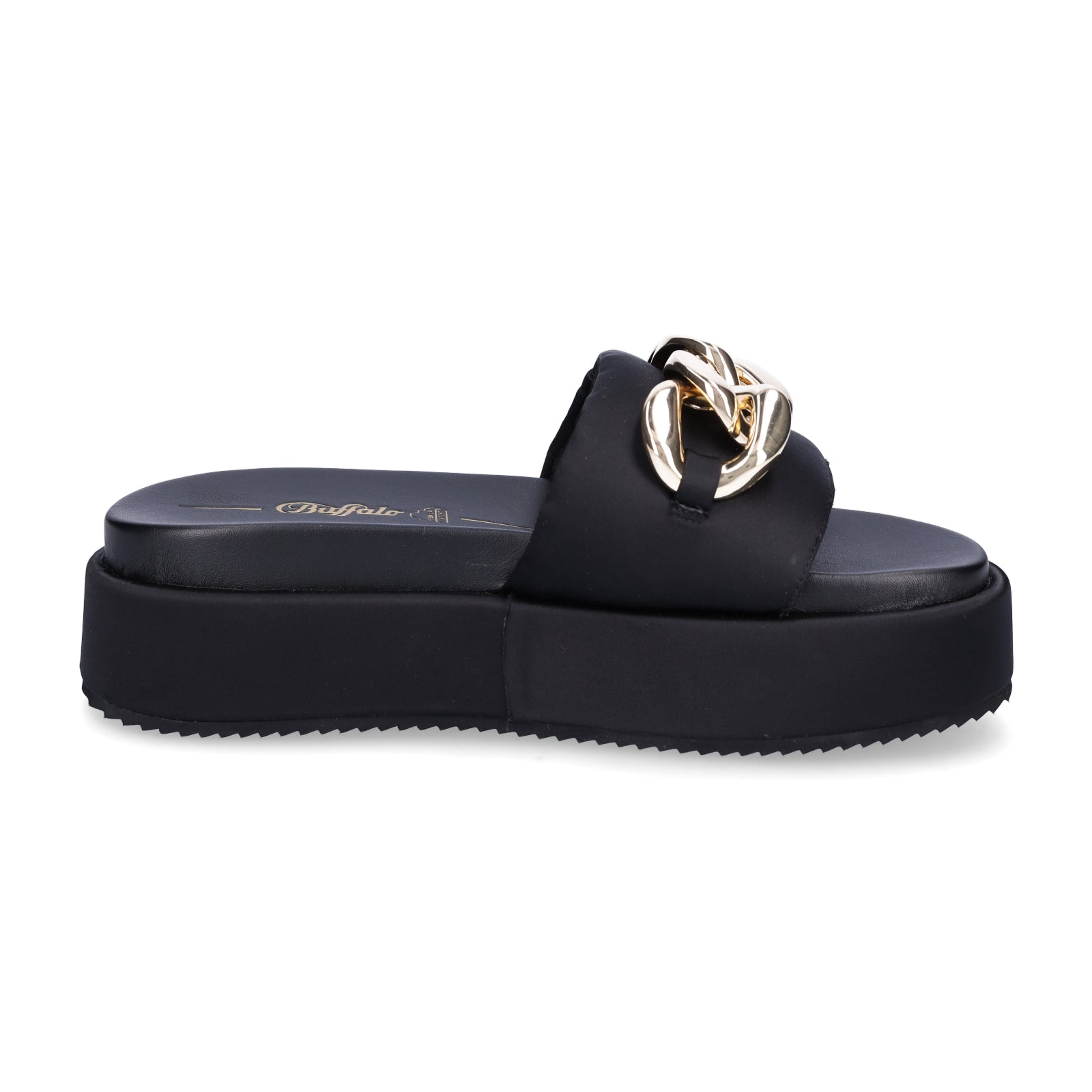 Buffalo women's mules Noa Slide Chain 2.0 black