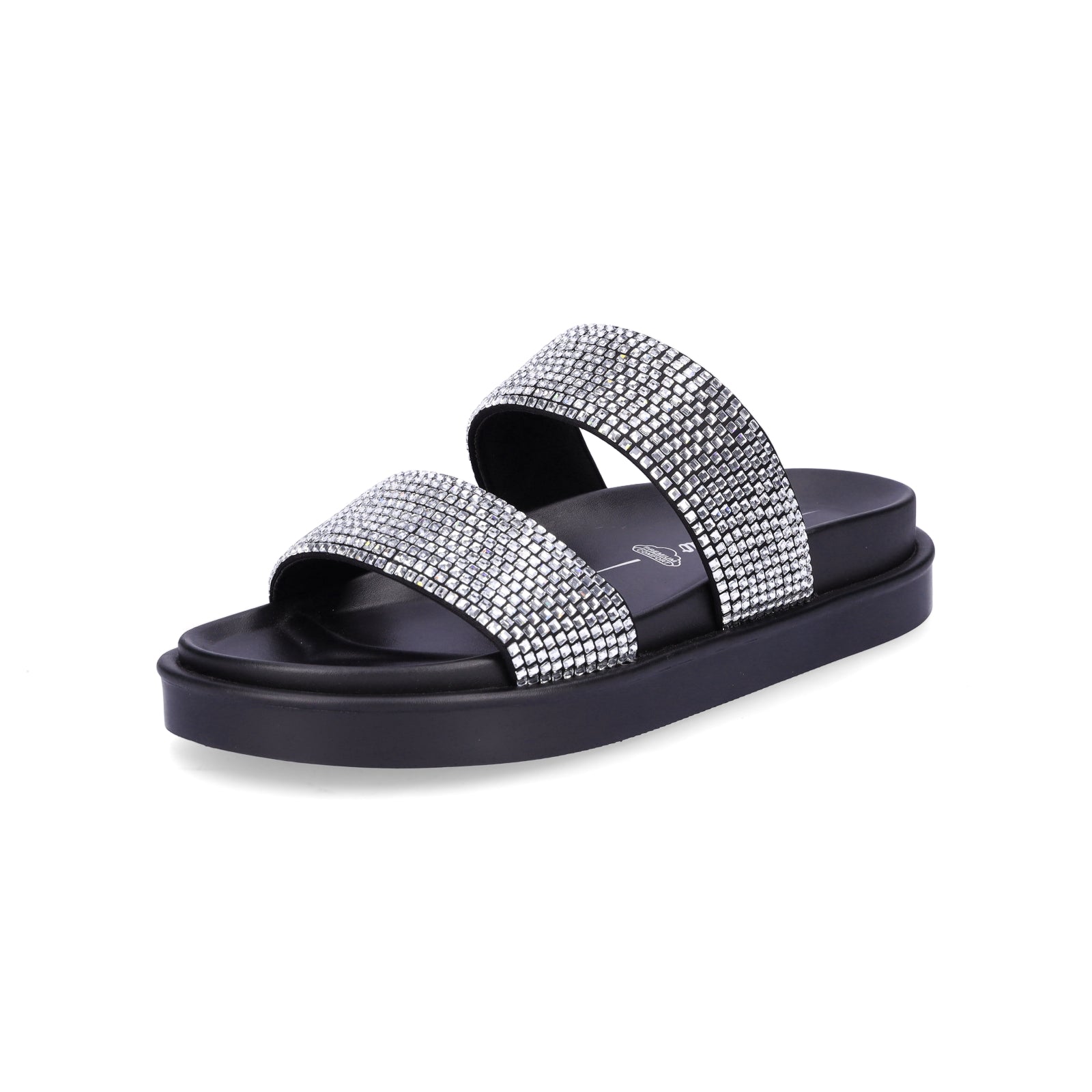 Buffalo Damen Pantolette Sol TSS Glam schwarz-silber