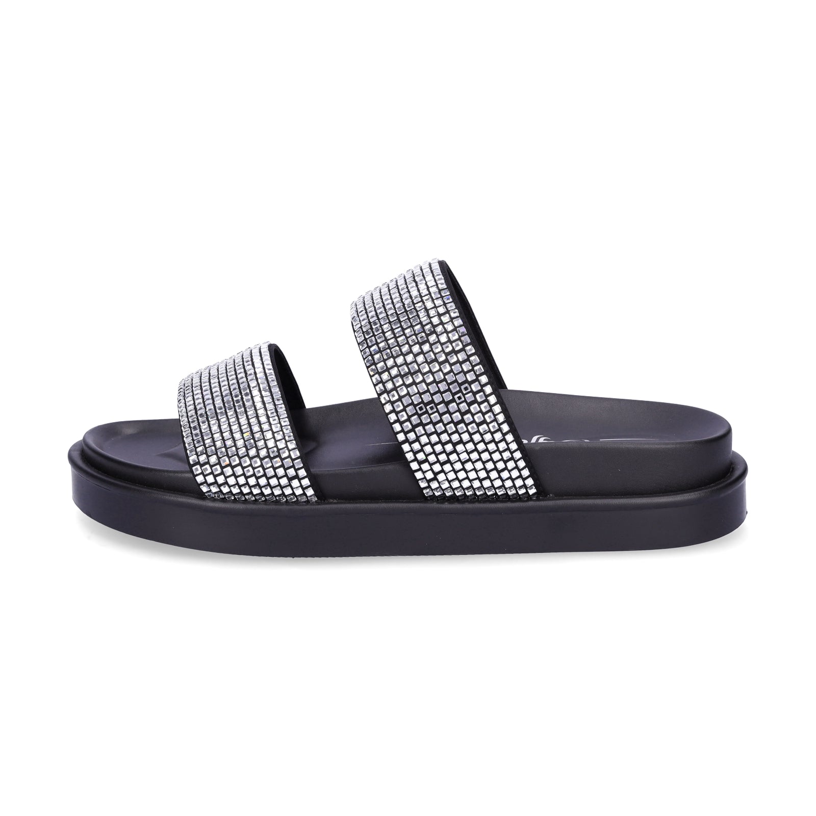 Buffalo Damen Pantolette Sol TSS Glam schwarz-silber