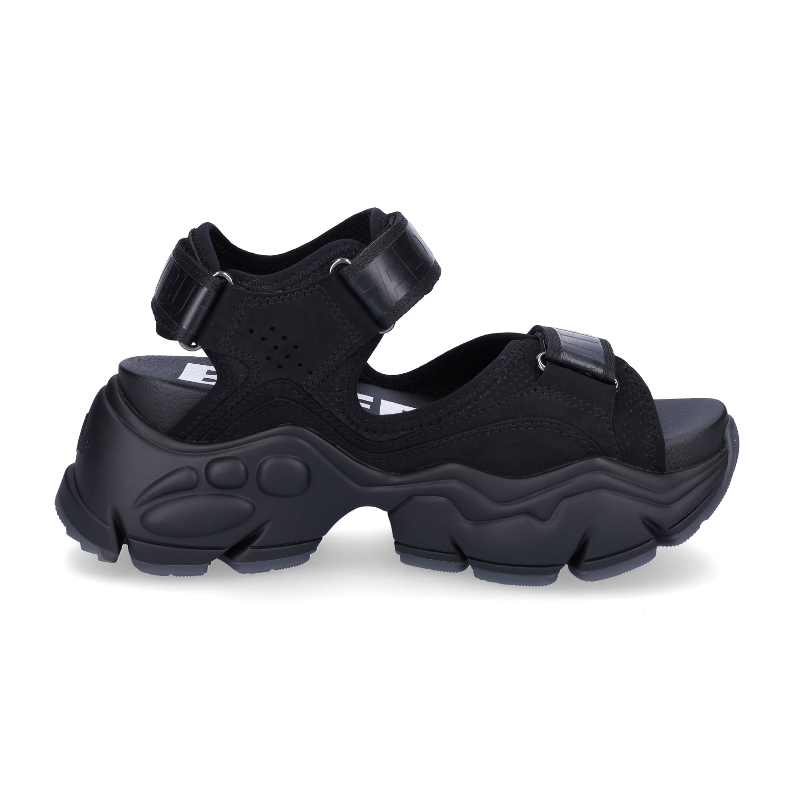 Buffalo Damen Plateau Sandale Binary 0 schwarz