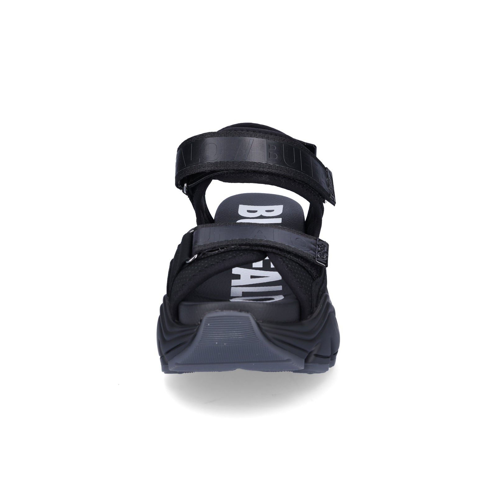 Buffalo Damen Plateau Sandale Binary 0 schwarz
