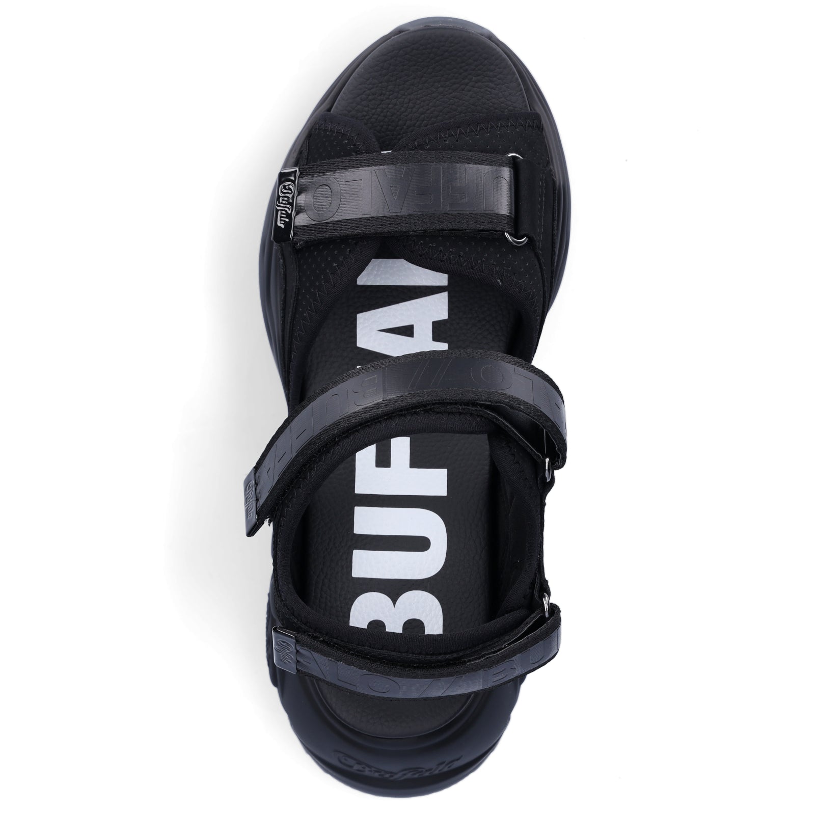 Buffalo Damen Plateau Sandale Binary 0 schwarz