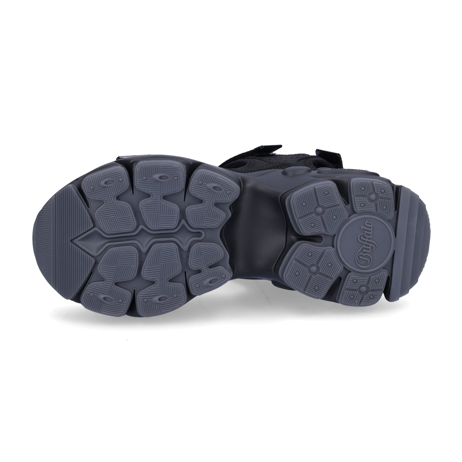Buffalo Damen Plateau Sandale Binary 0 schwarz