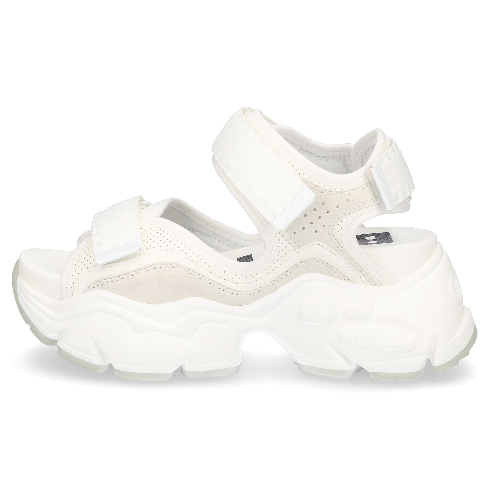 Buffalo Damen Plateau Sandale Binary creme weiß