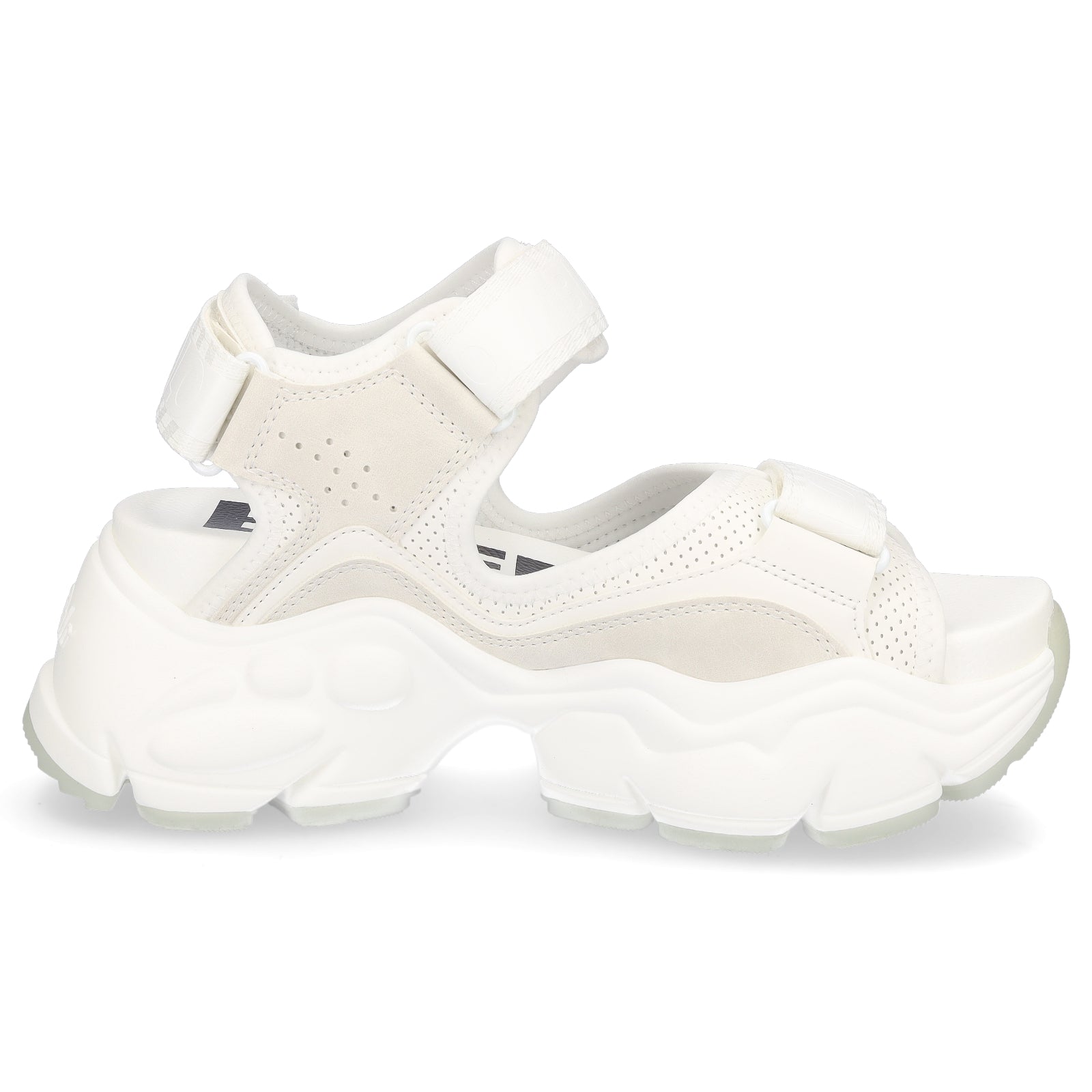 Buffalo Damen Plateau Sandale Binary creme weiß
