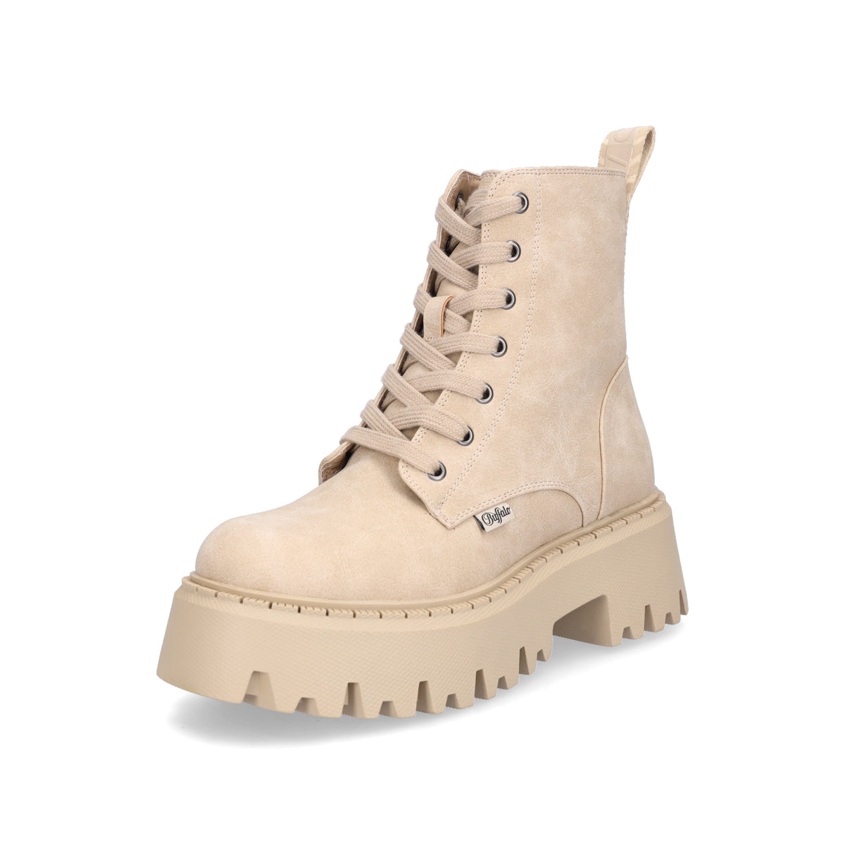 Buffalo Damen Schnürboot Aspen Lace Up Mid beige