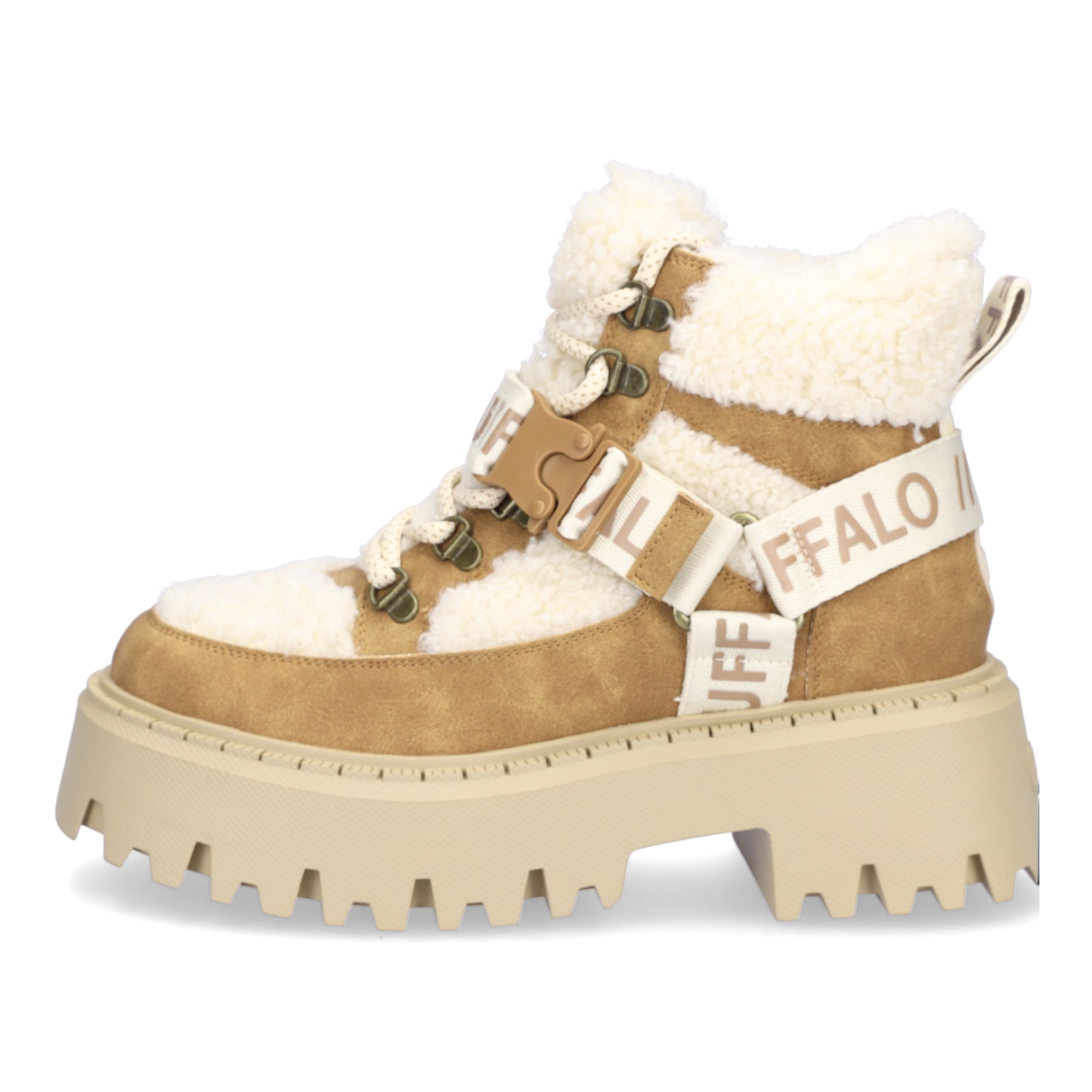 Buffalo Damen Schnürboot Aspen Com Mid beige braun