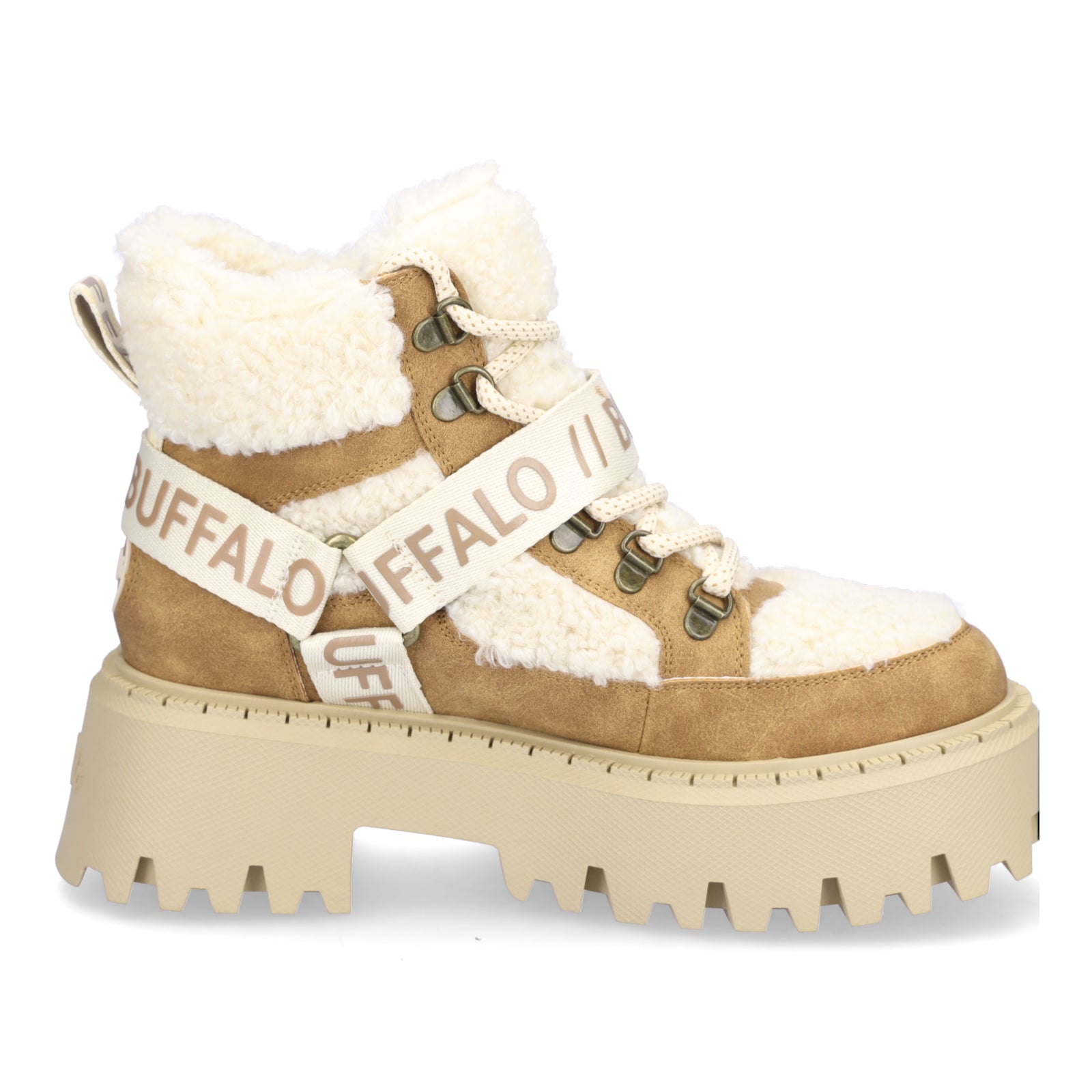 Buffalo Damen Schnürboot Aspen Com Mid beige braun