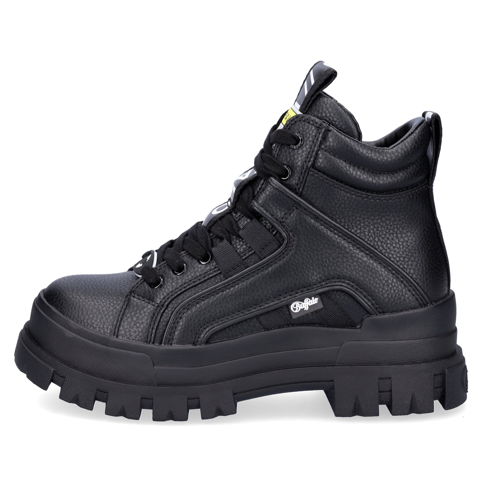 Buffalo Damen Plateau Schnürboot Aspha NC Mid schwarz