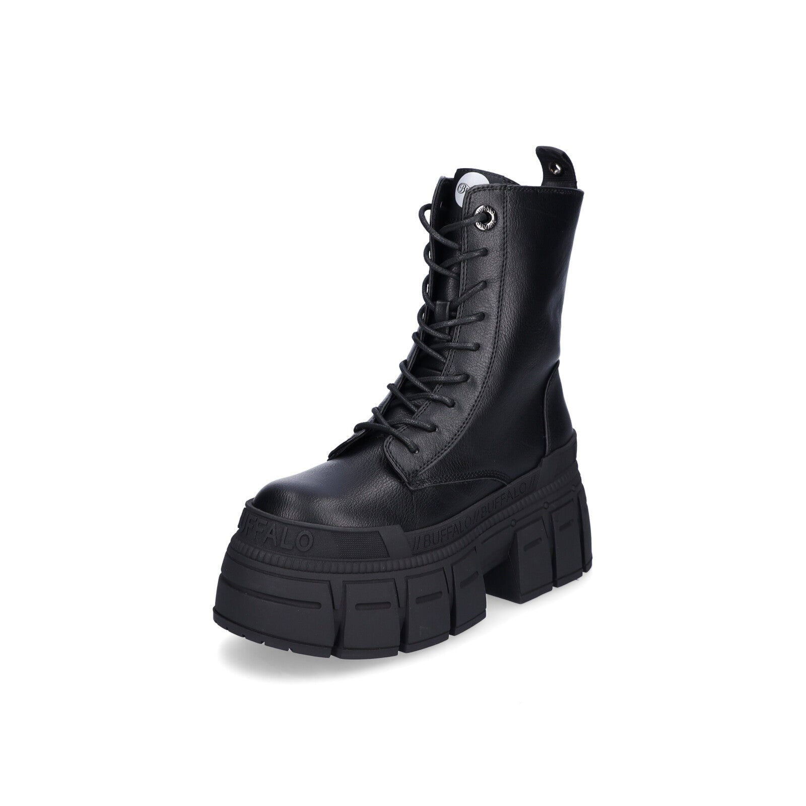 Buffalo Damen Schnürboot Gospher Lace Up Mid schwarz