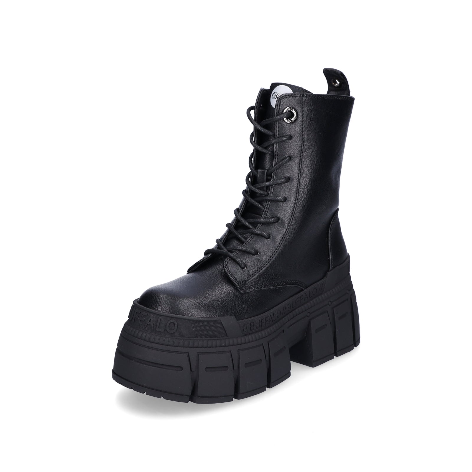 Buffalo Damen Schnürboot Gospher Lace Up Mid schwarz