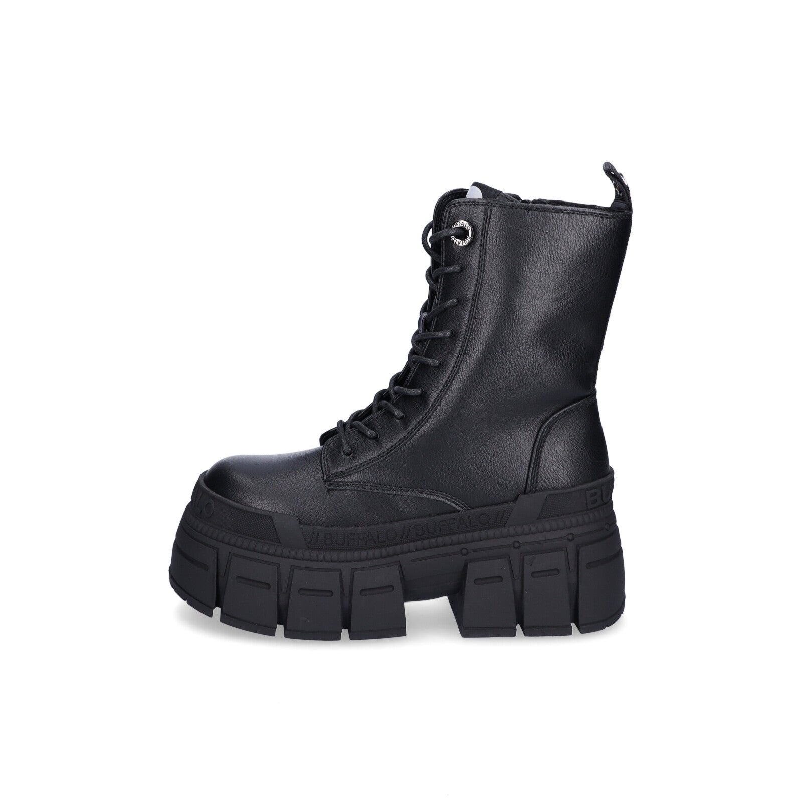 Buffalo Damen Schnürboot Gospher Lace Up Mid schwarz