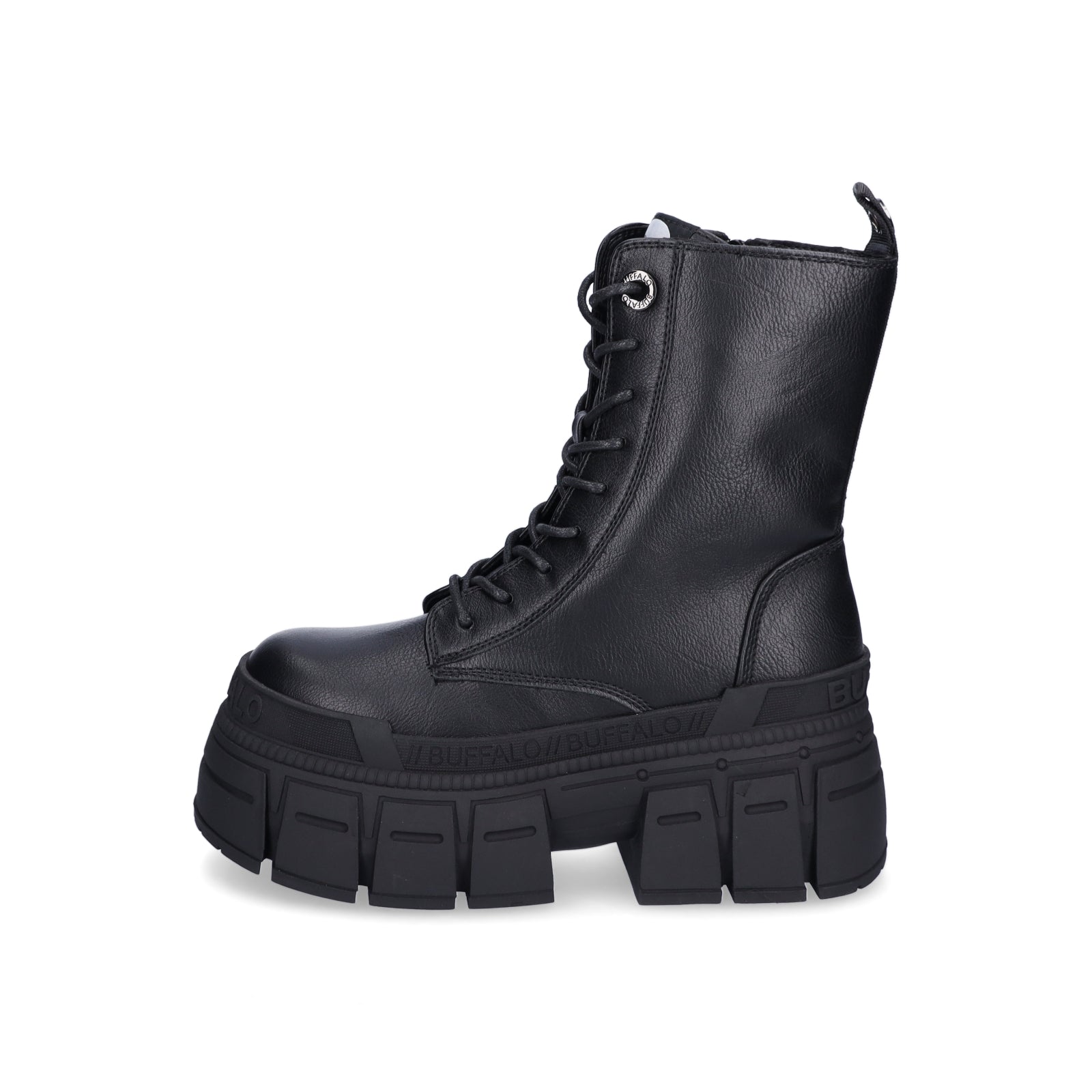 Buffalo Damen Schnürboot Gospher Lace Up Mid schwarz