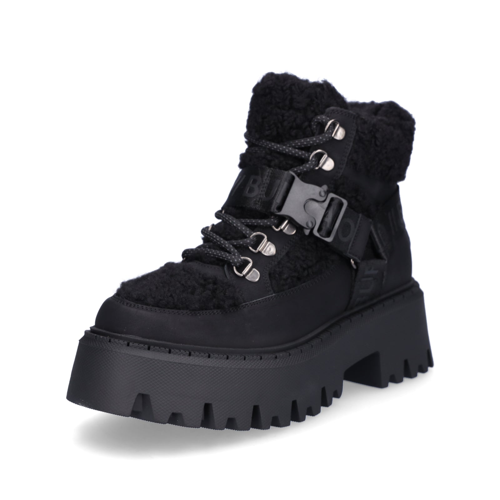Buffalo Damen Schnürboot Aspen Com Mid schwarz