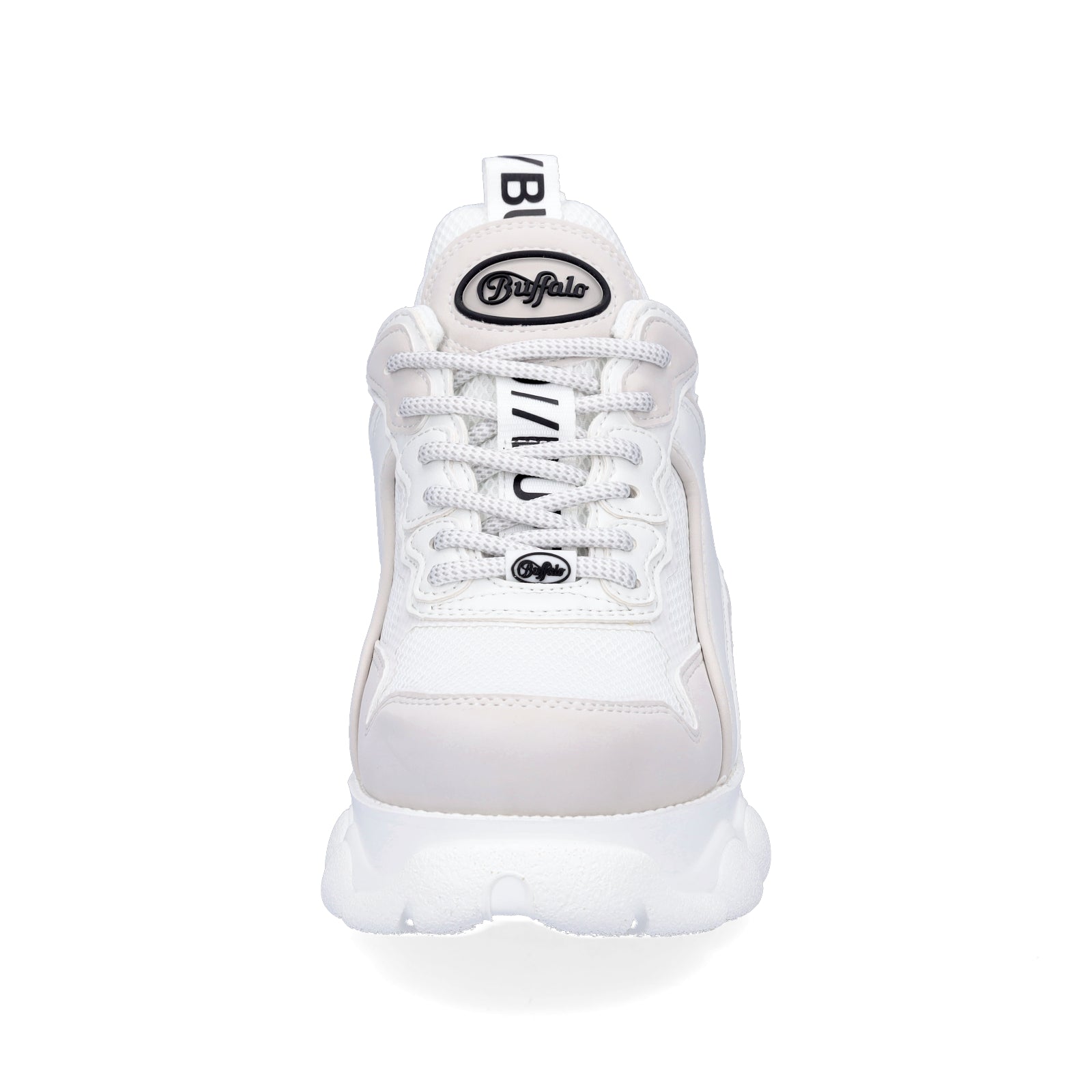 Buffalo Damen Plateau Sneaker vegan puder weiß