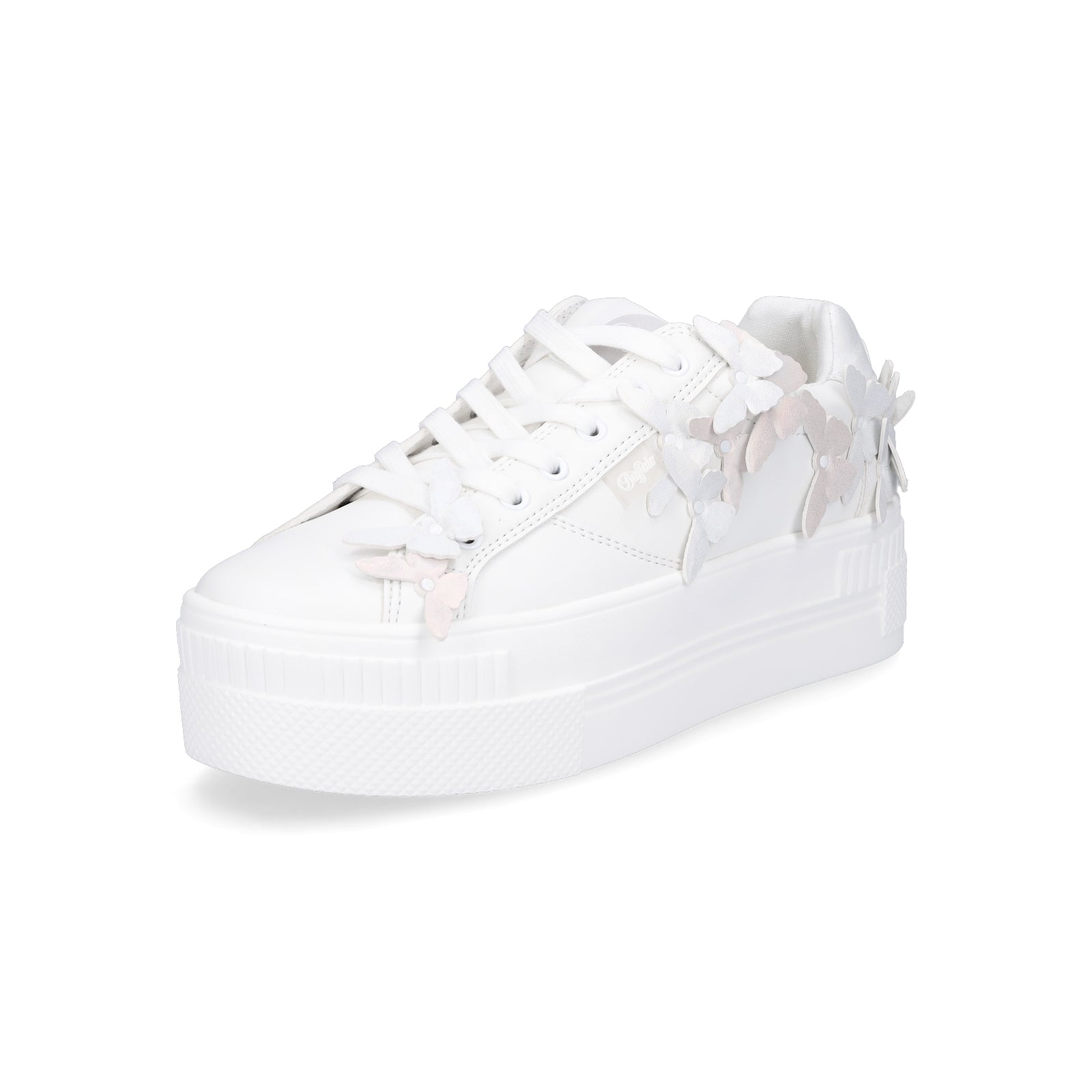 Buffalo Damen Plateau Sneaker Paired Butterfly weiß