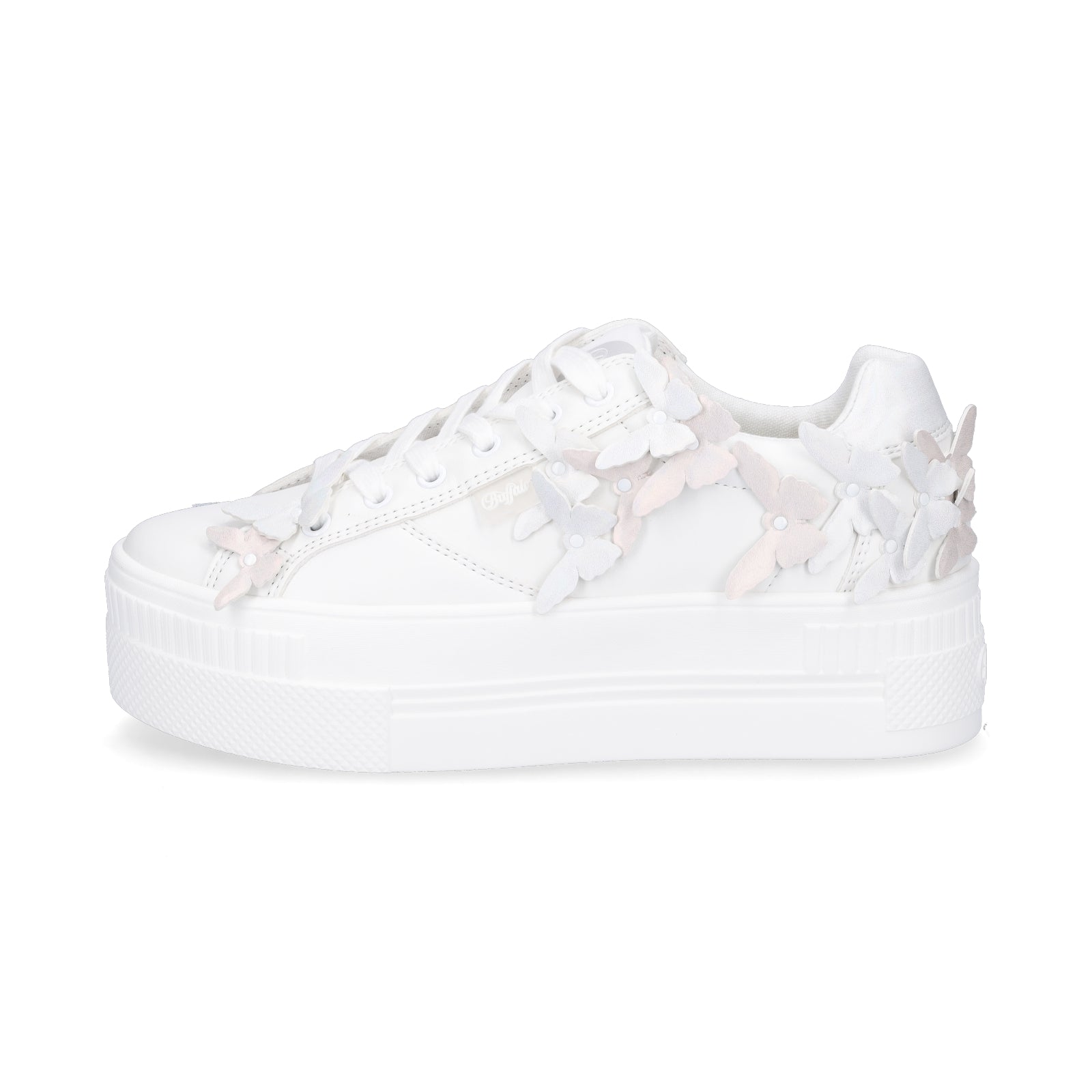 Buffalo Damen Plateau Sneaker Paired Butterfly weiß