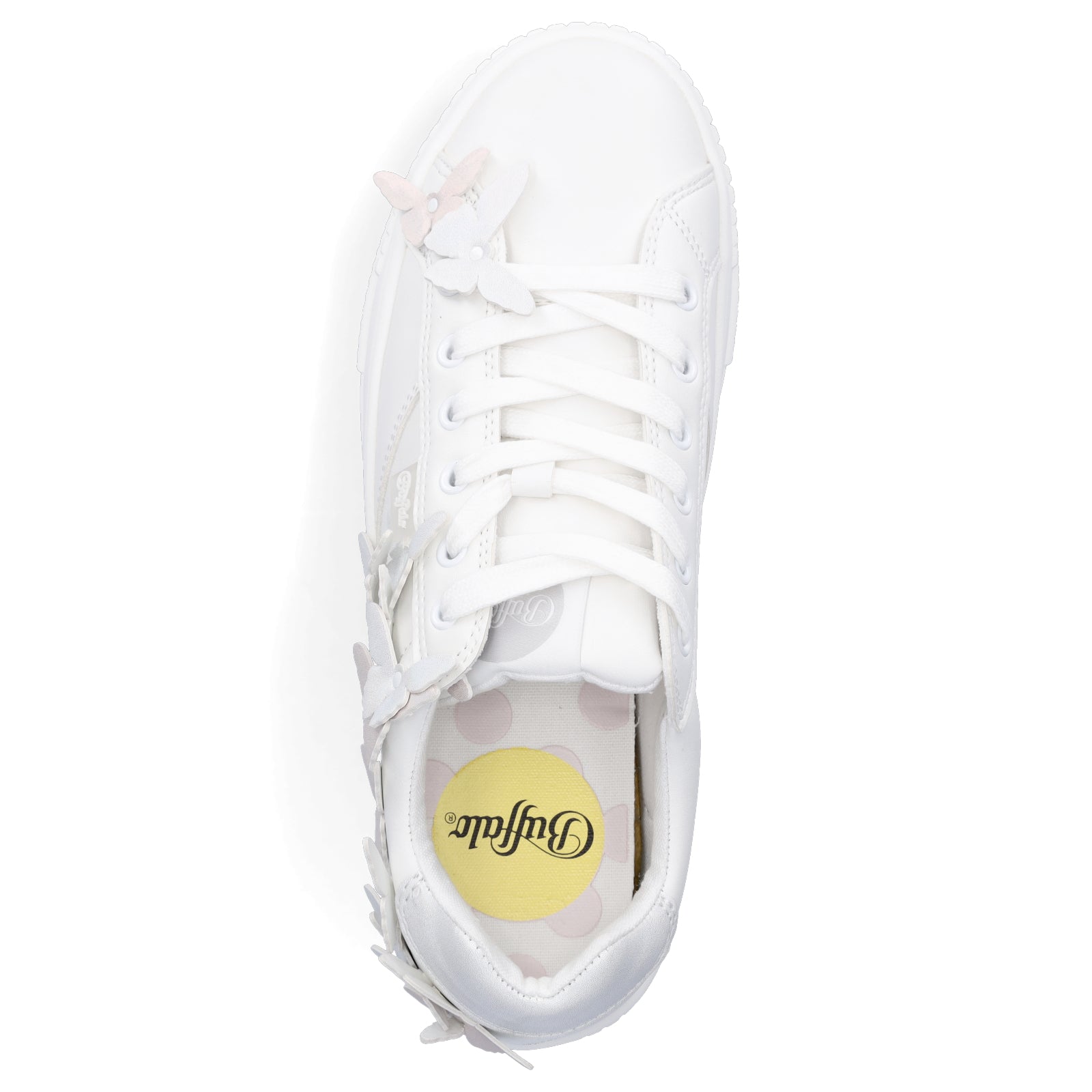 Buffalo Damen Plateau Sneaker Paired Butterfly weiß