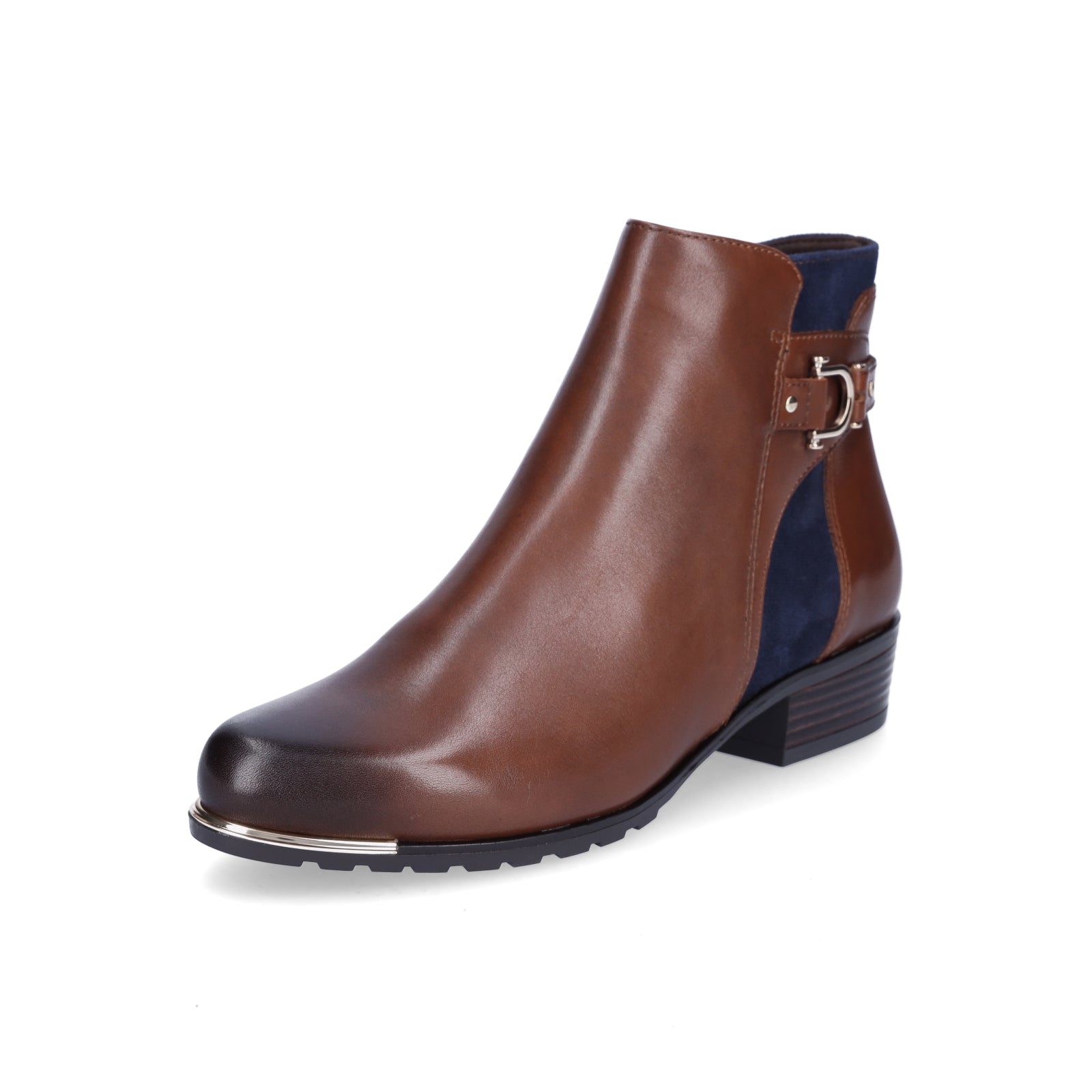 Caprice women's ankle boots cognac