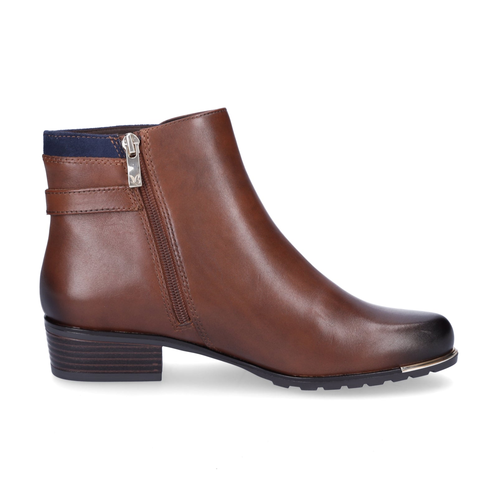 Caprice women's ankle boots cognac