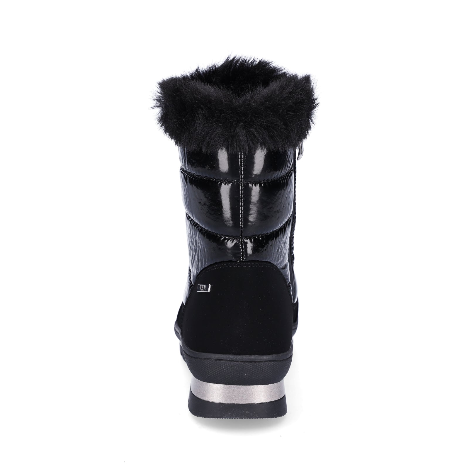 Caprice women's lace-up boot black patent