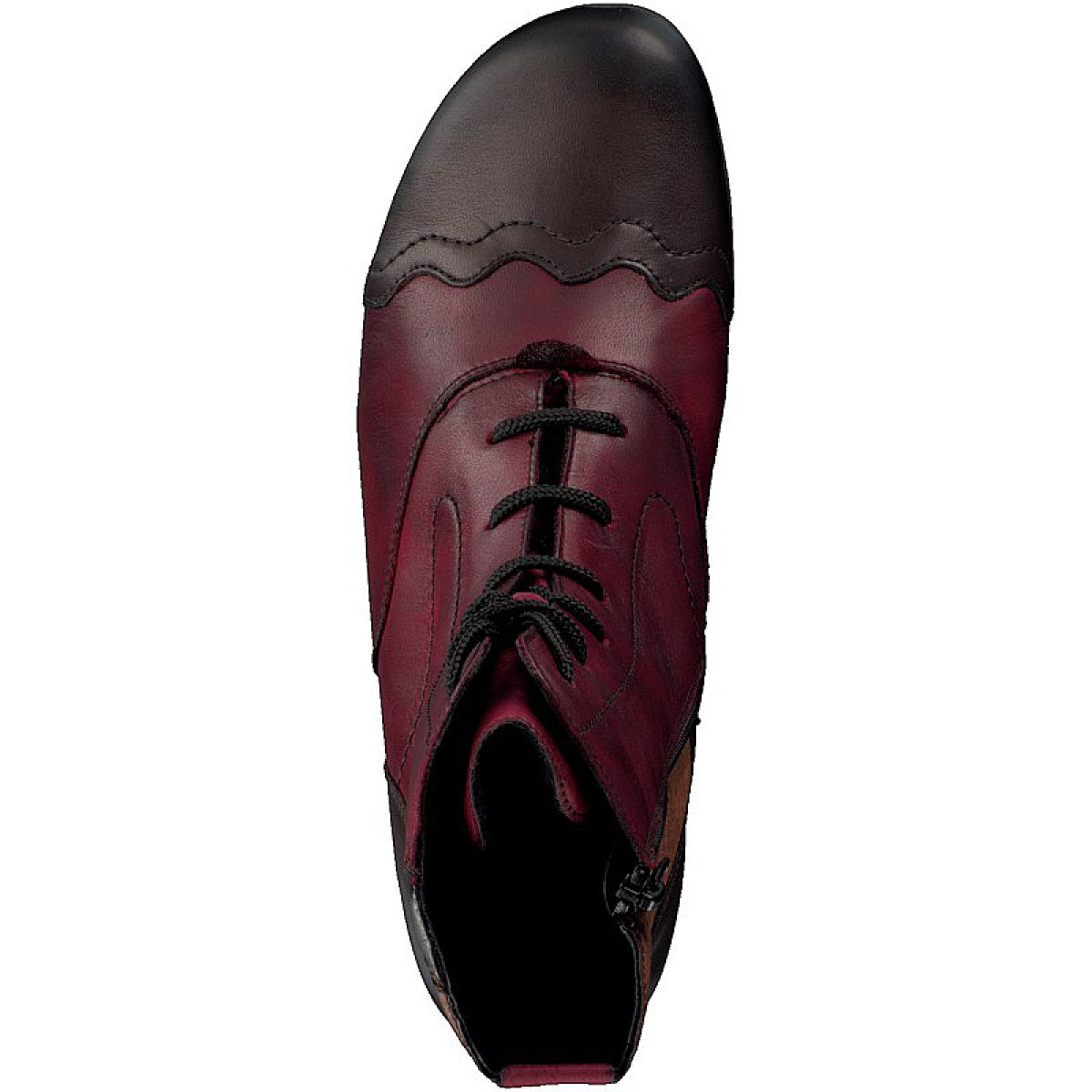 Remonte women's lace-up boot red