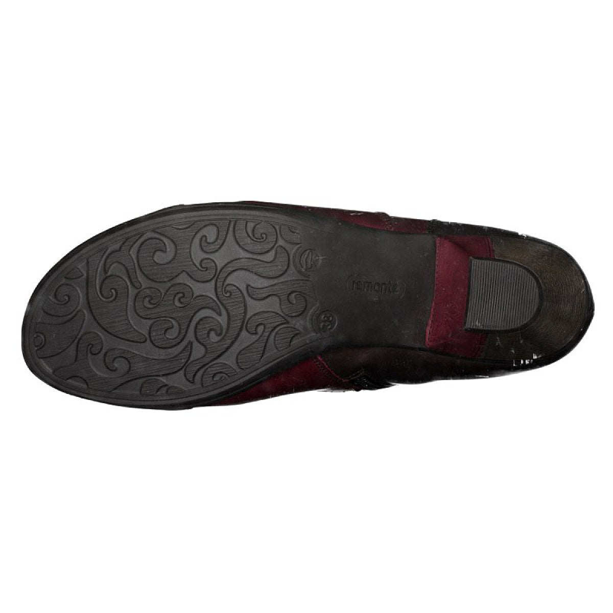 Remonte women's lace-up boot red