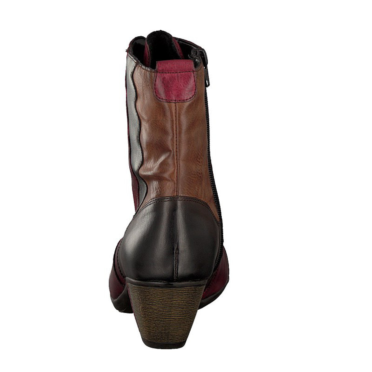 Remonte women's lace-up boot red