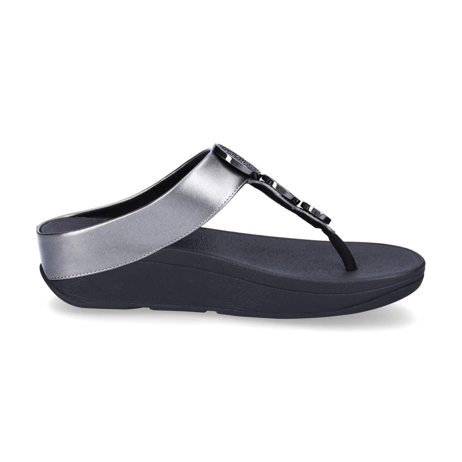 FitFlop Damen Pantolette Halo metallic
