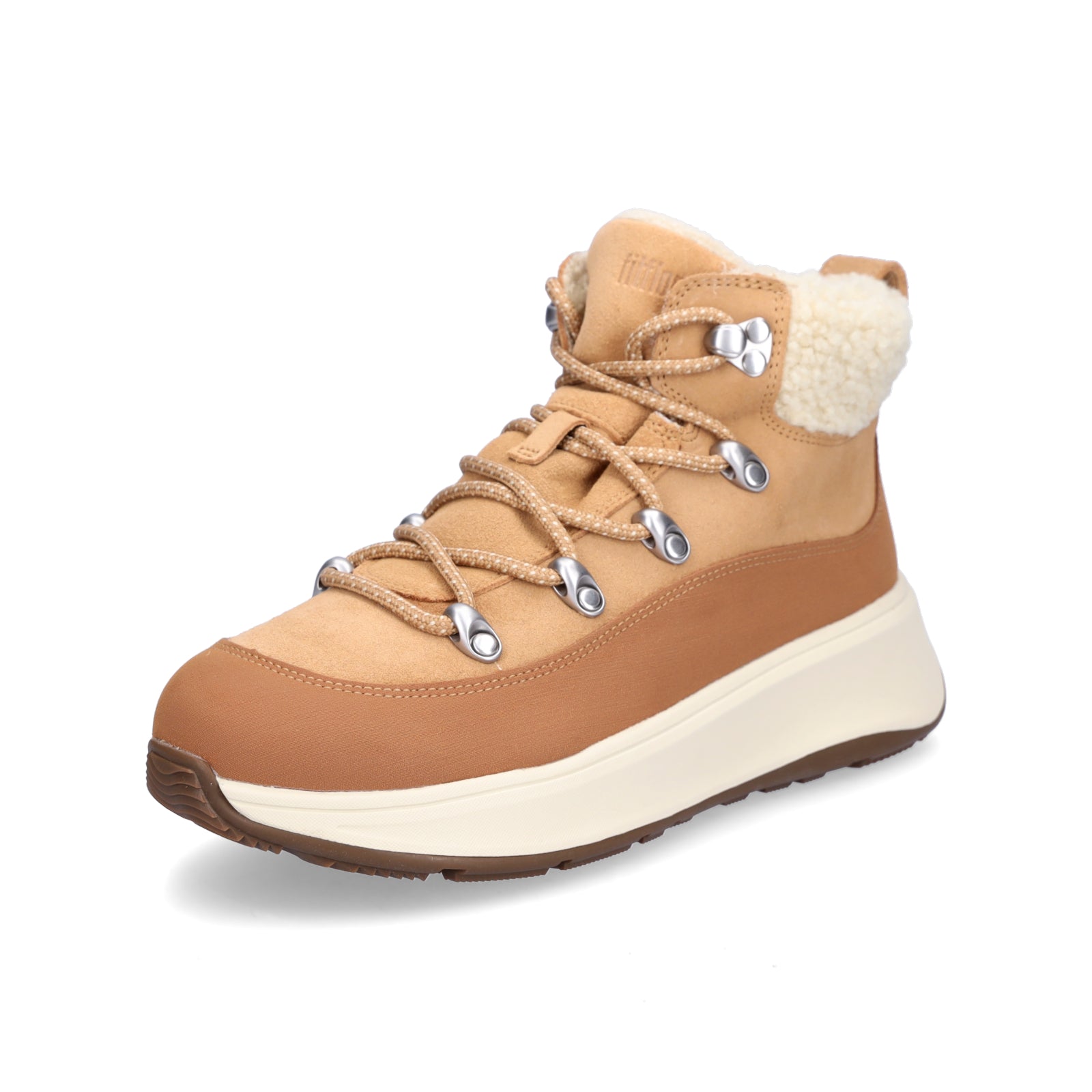 FitFlop women's lace-up boot F-MODE TE sand brown