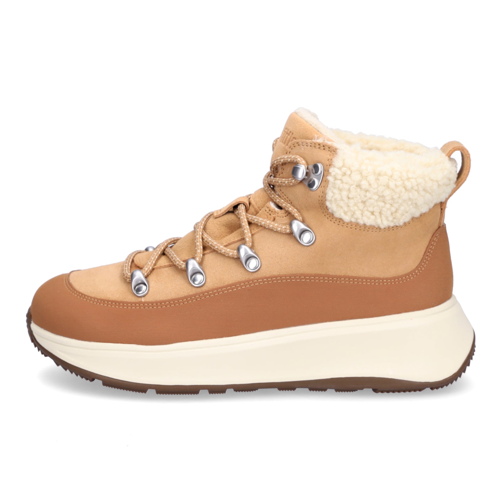 FitFlop women's lace-up boot F-MODE TE sand brown