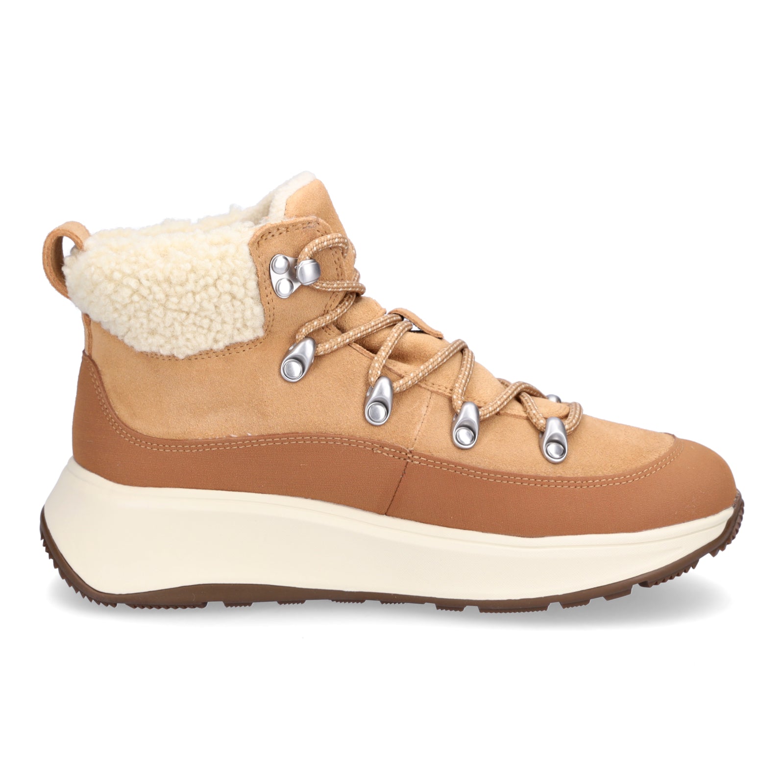 FitFlop Damen Schnürboot F-MODE TE sand braun